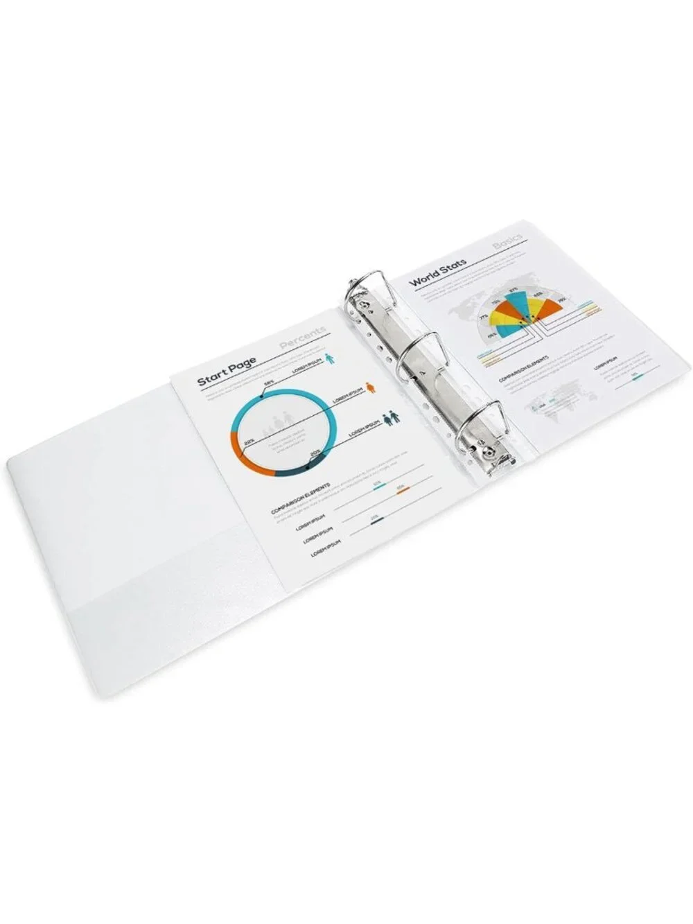 3-Inch D-Ring Binders, 2-Pack - Perfect for School, Home Office & Paper Storage